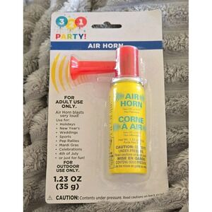 321 Party! Air Horn 1.23 oz Red Yellow Celebration Party Horn for Adults